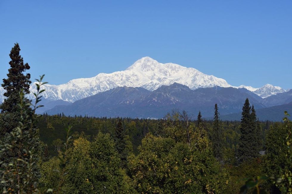 DENALI NATIONAL PARK, AK - SEPTEMBER 1: A view of Denali, formerly known as Mt. McKinley, on September 1, 2015 in Denali National Park, Alaska. According to the National Park Service, the summit elevation of Denali is 20,320 feet and is the highest mountain peak in North America. (Photo by Lance King/Getty Images)