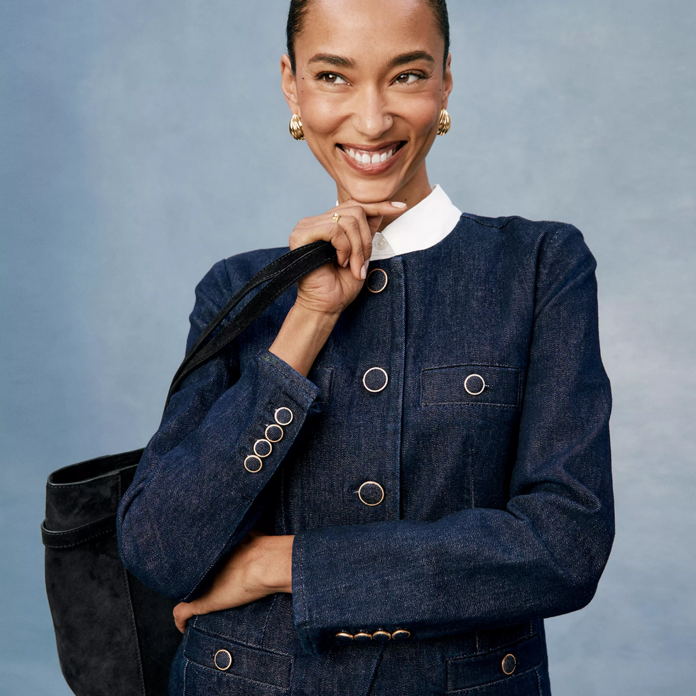 Denim Split Hem Jacket