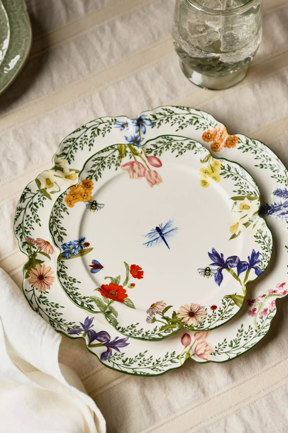 dessert plates floral