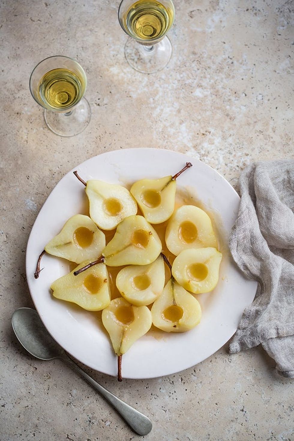 Dessert-Wine Poached Pears