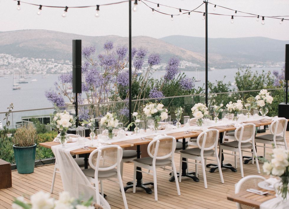 destination wedding in bodrum turkey tablescape design