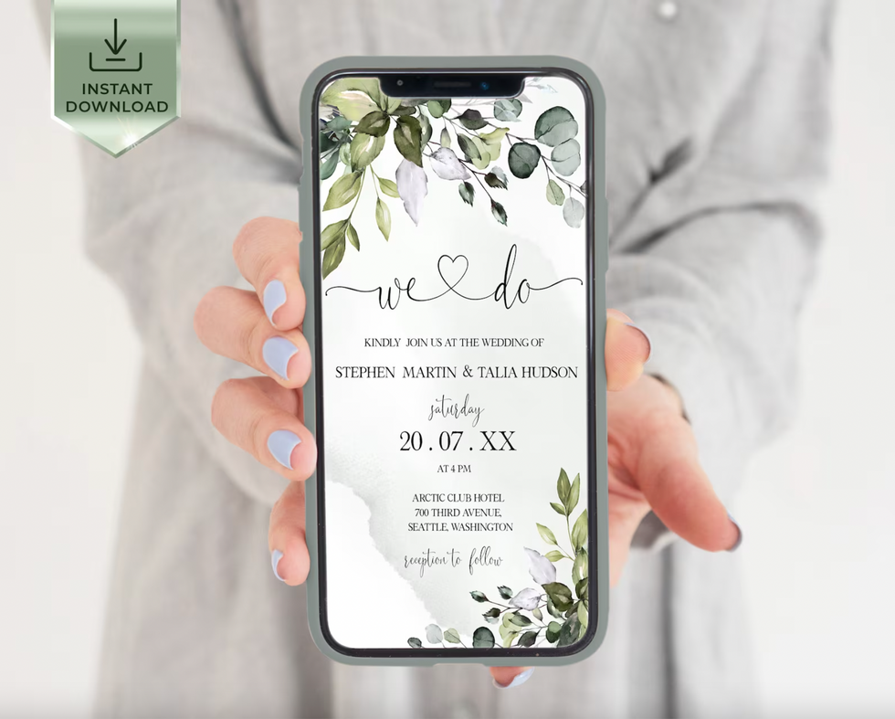 digital wedding invite
