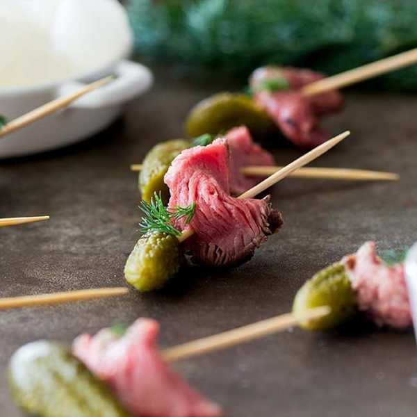Dill Pickle Beef Skewers