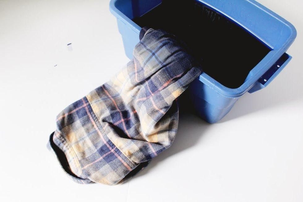 dip the fabric into the dye