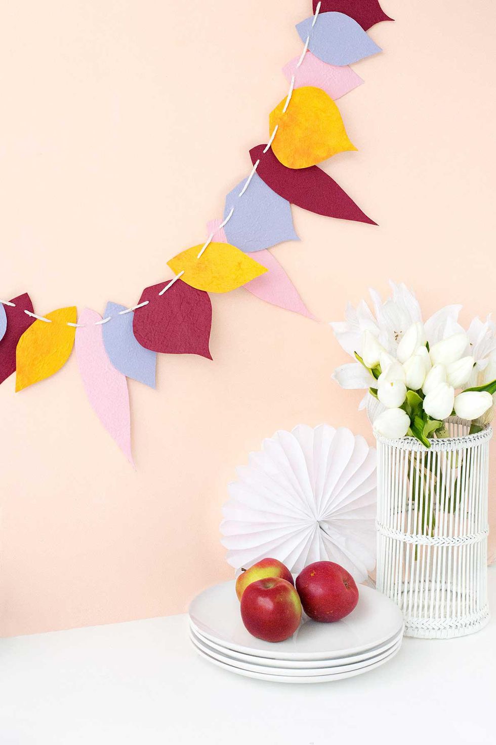 DIY Autumn Leaf Garland gallery wall