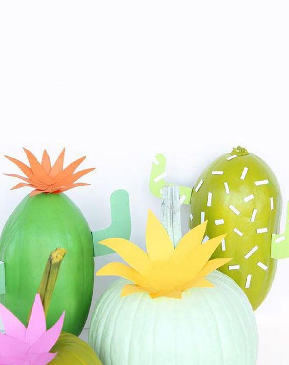 DIY Cactus Pumpkins