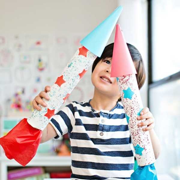 DIY Cardboard Rocket Ships