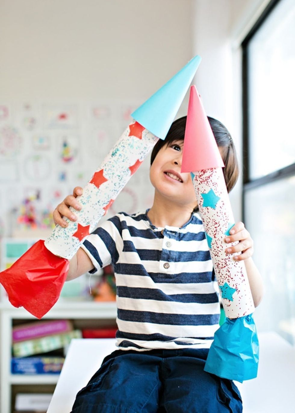 DIY Cardboard Rocket Ships
