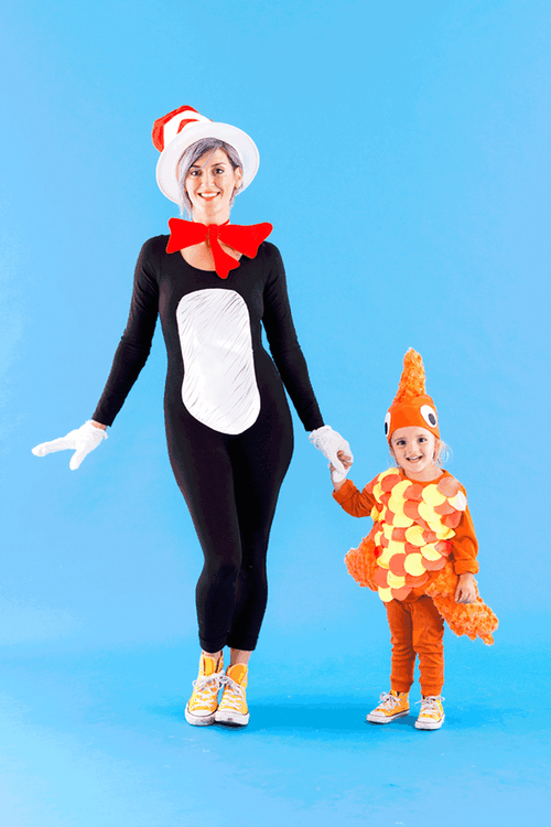 DIY Cat in the Hat Halloween Costume Gif