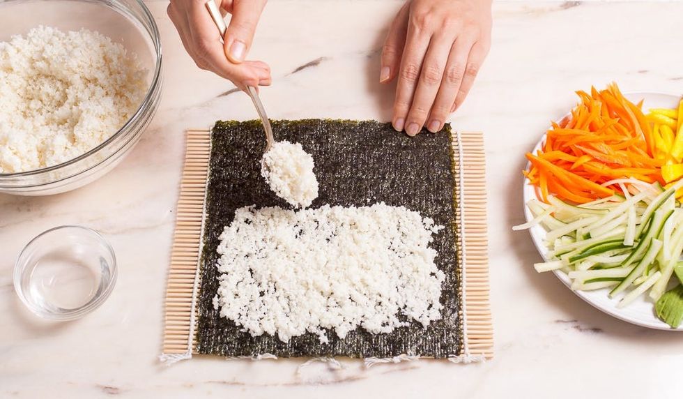 diy cauliflower rice sushi recipe