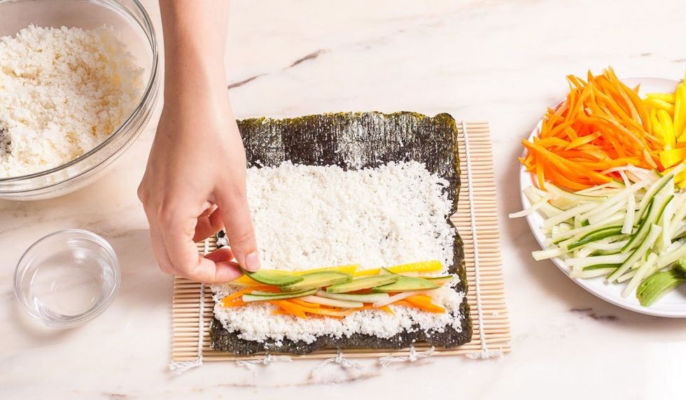 diy cauliflower rice sushi recipe