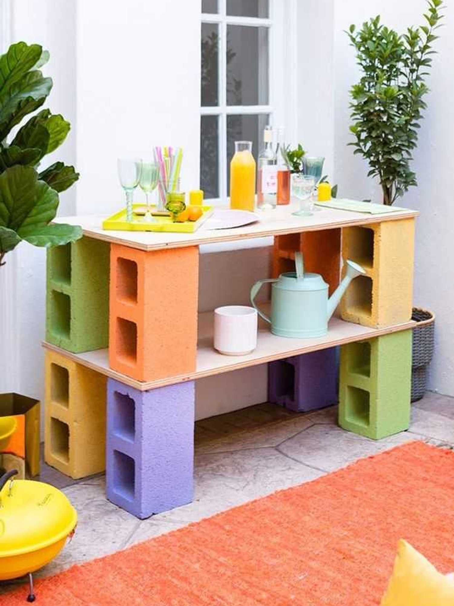 DIY Cinder Block Bar