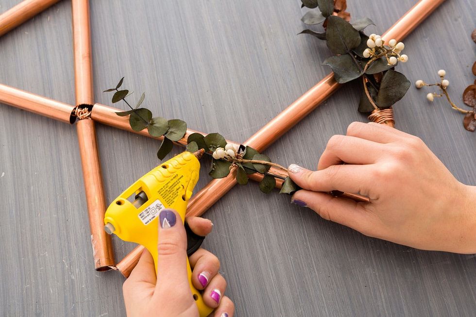 DIY Copper Star of David Hanukkah Wreath