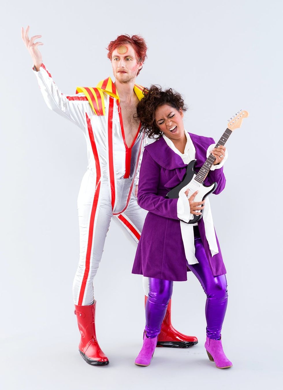 DIY David Bowie and Prince Halloween Couples Costume
