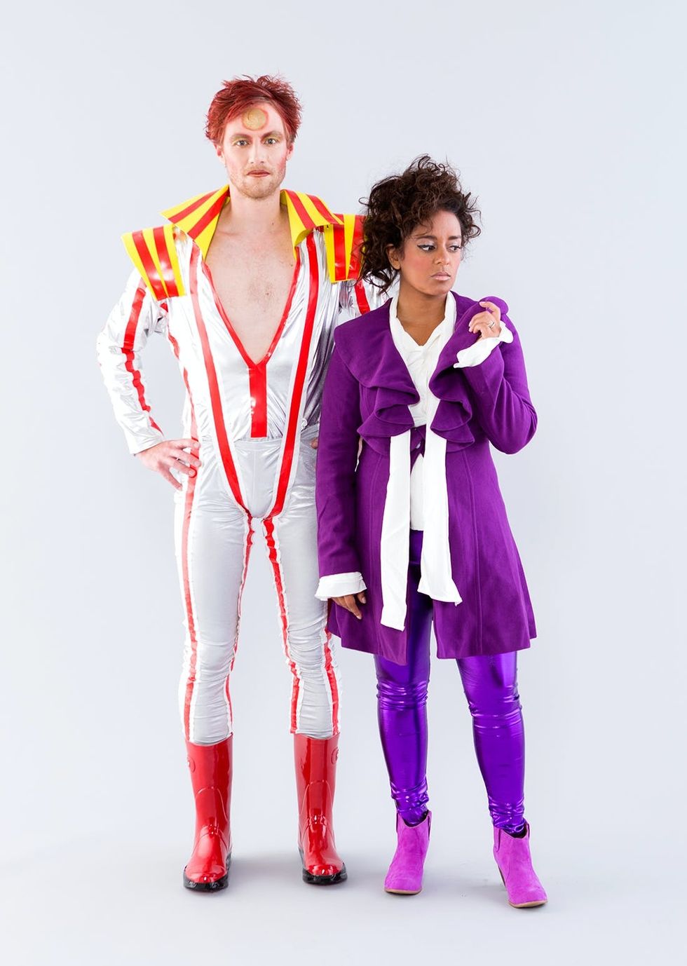 DIY David Bowie and Prince Halloween Couples Costume