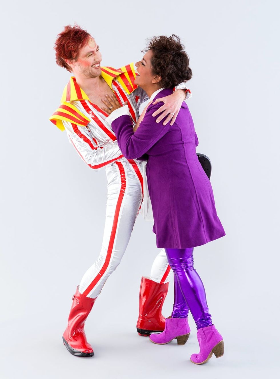 DIY David Bowie and Prince Halloween Couples Costume
