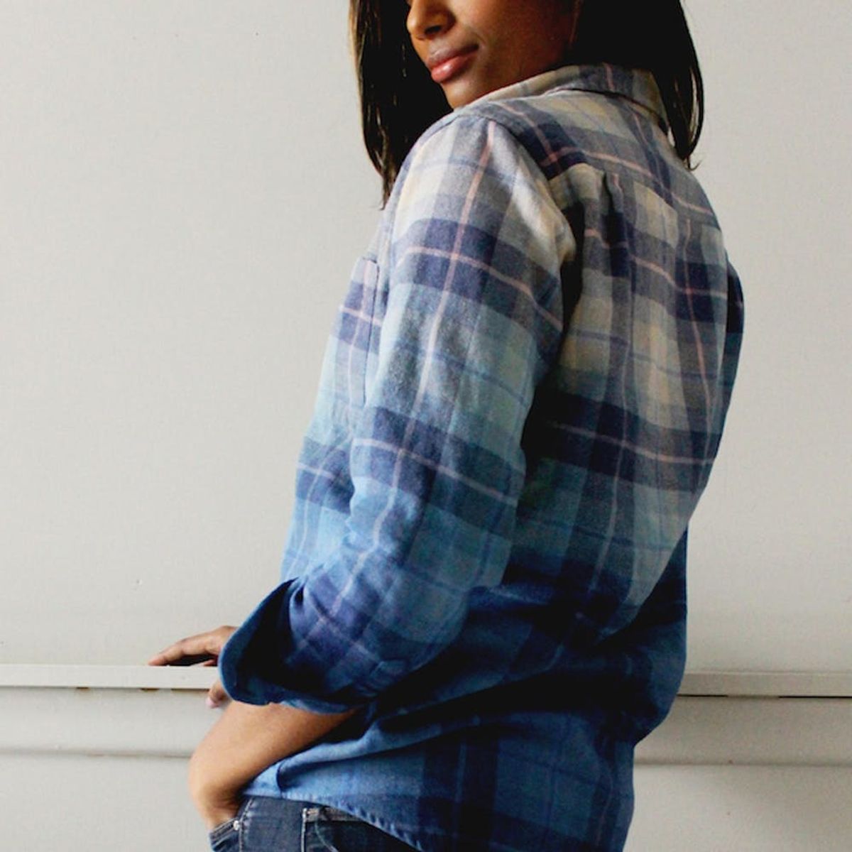 diy dip dye flannel shirt