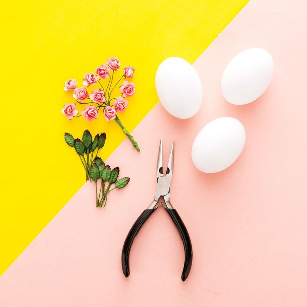 DIY Easter Egg Floral Crowns Materials
