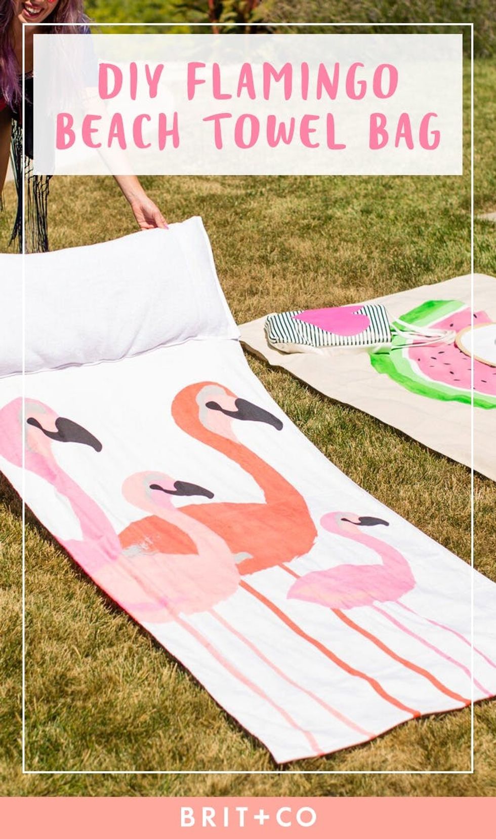 diy-flamingo-beach-towel