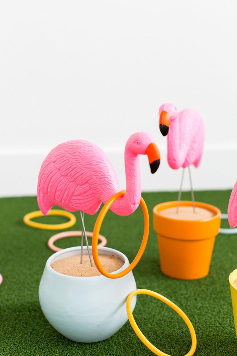 DIY Flamingo Ring Toss Game