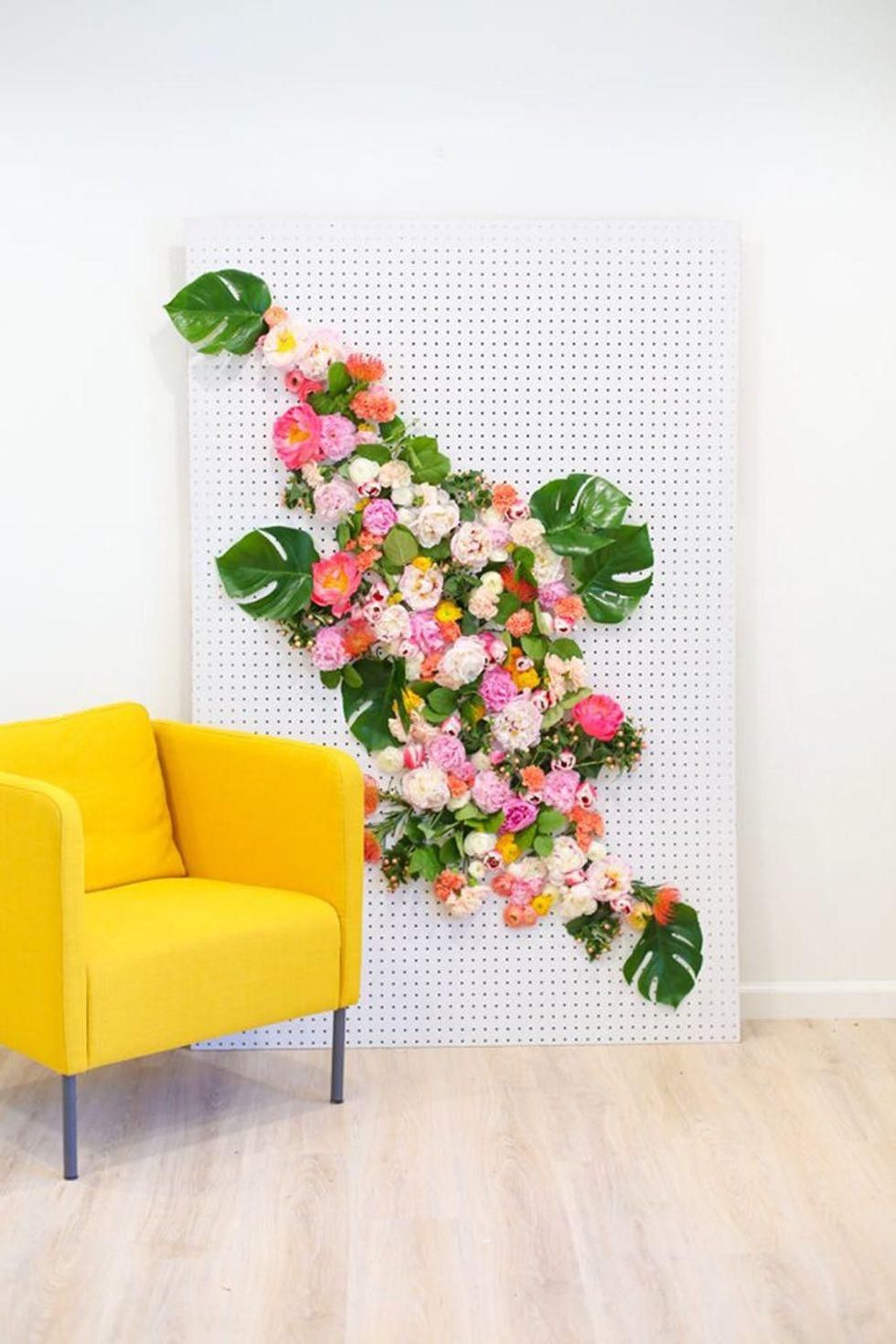 DIY Floral Photo Backdrop