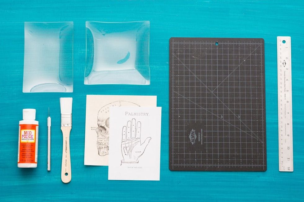 DIY Fornasetti Halloween Tray Materials