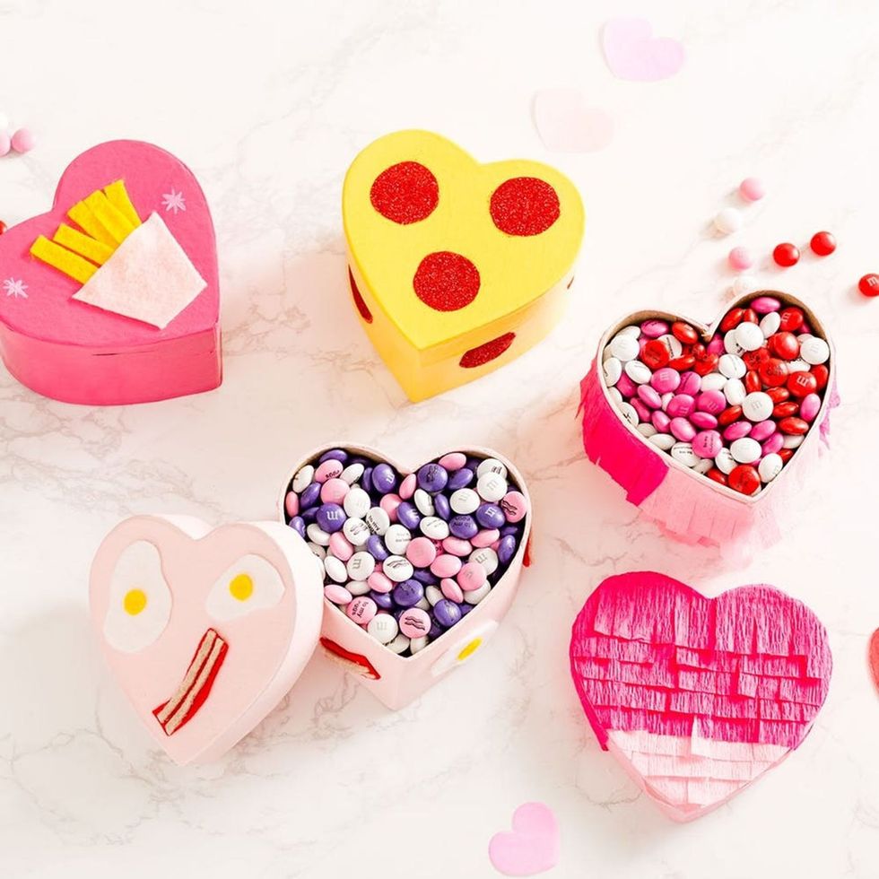 DIY Galentine's Day party Candy Boxes