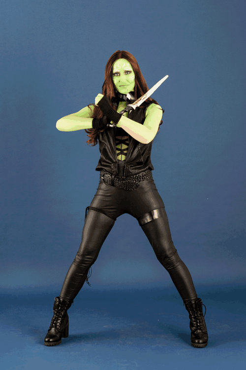 DIY Gamora from Guardians of the Galaxy Costume Gif