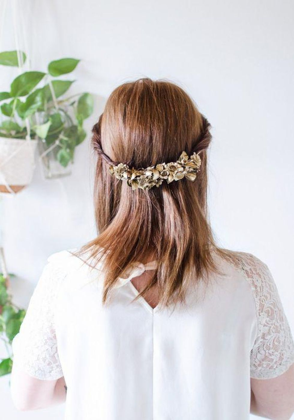 diy gold hair clip