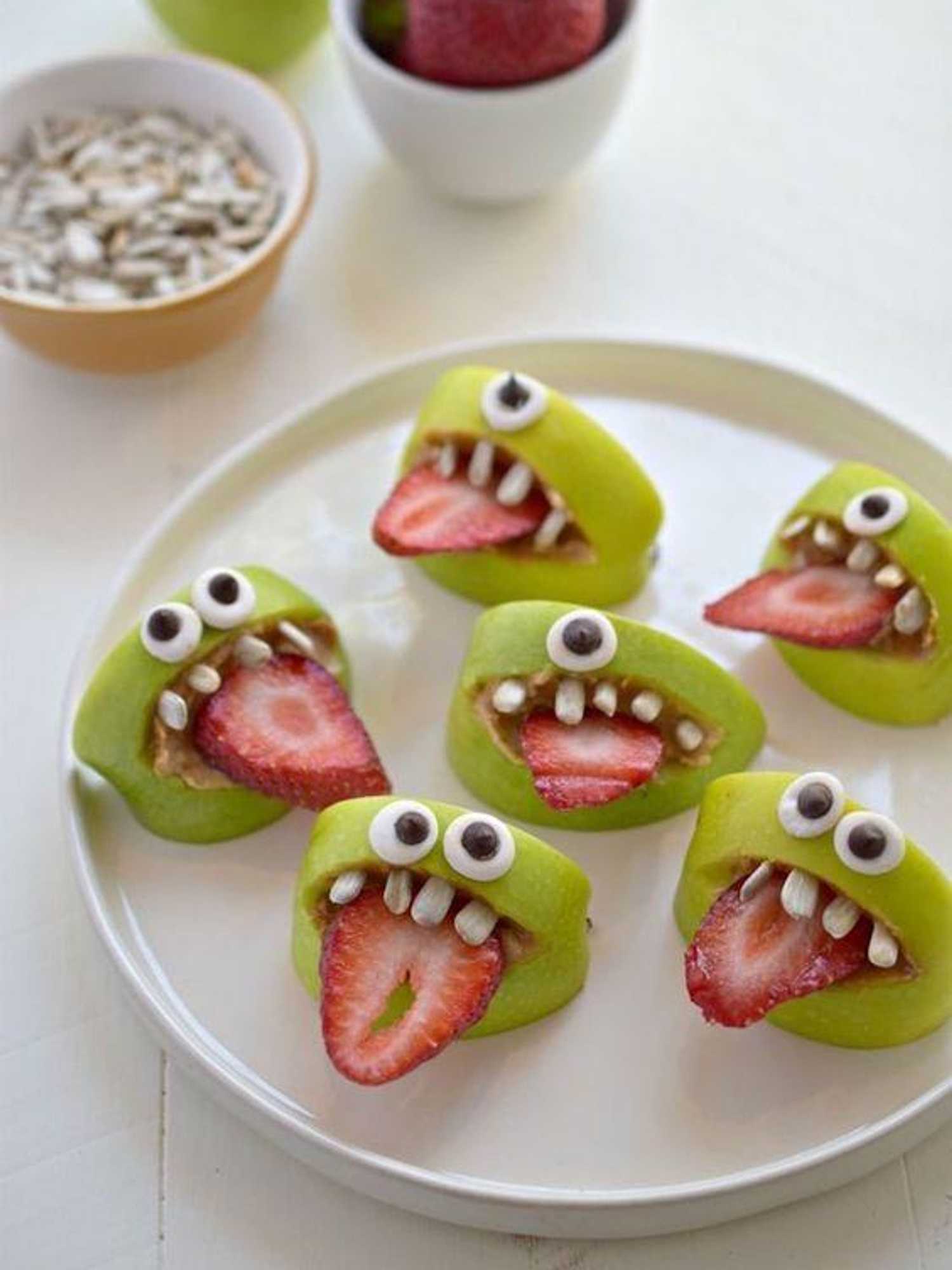 DIY Halloween Monster Apple Bites