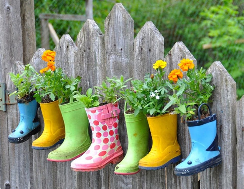 DIY Hanging Garden Boots