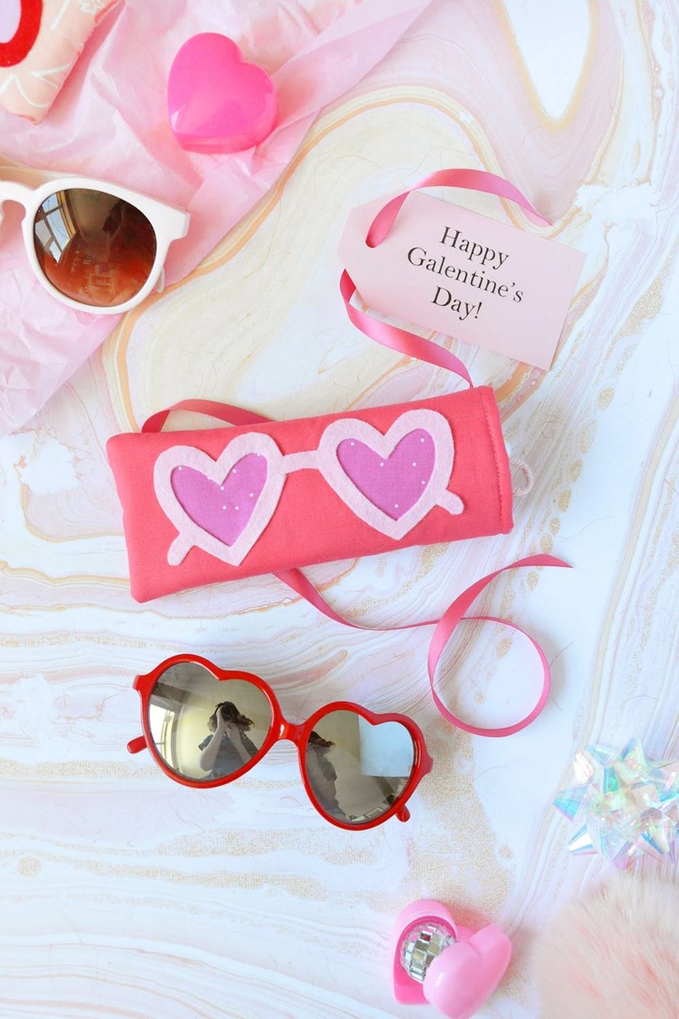 DIY Heart-Shaped Sunglasses Cases