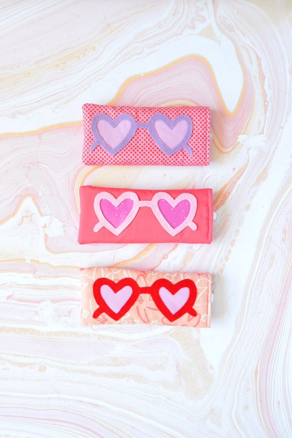 DIY Heart-Shaped Sunglasses Cases