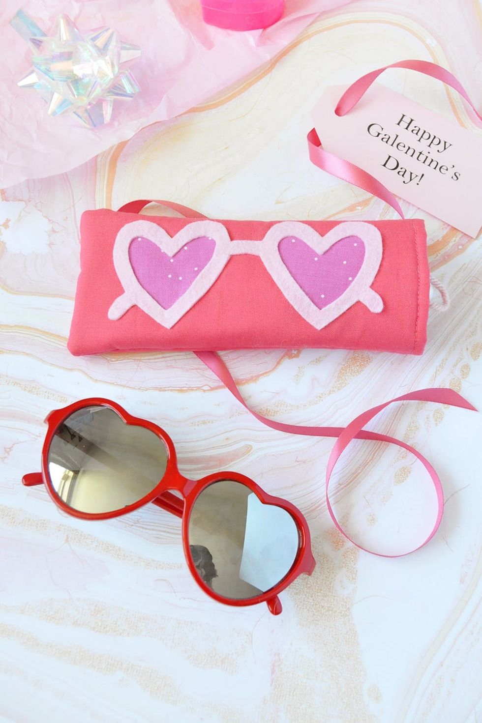 DIY Heart-Shaped Sunglasses Cases