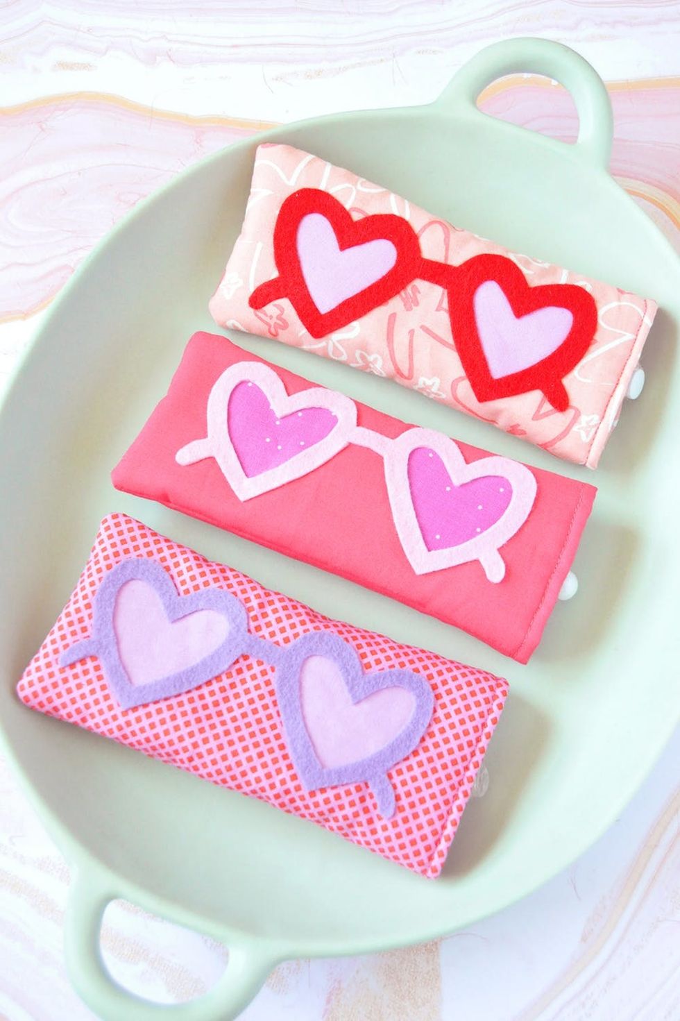 DIY Heart-Shaped Sunglasses Cases