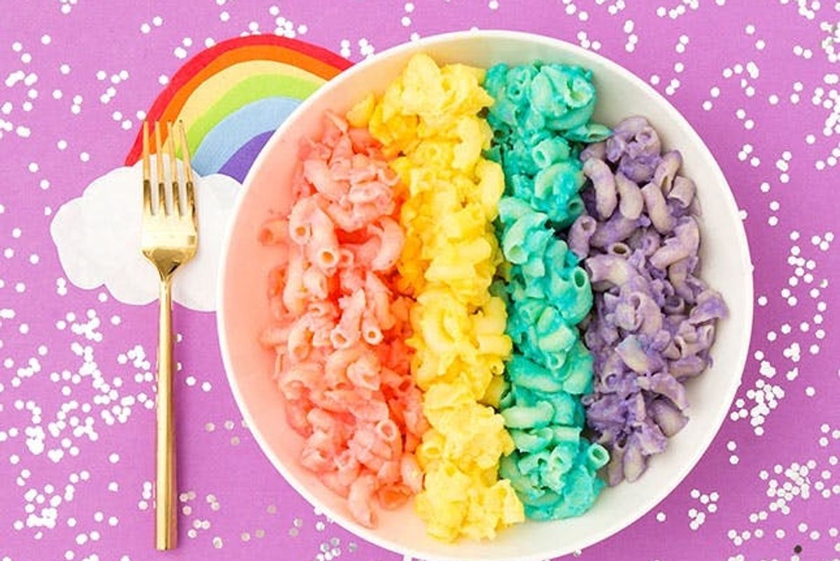 diy homemade rainbow mac and cheese recipe