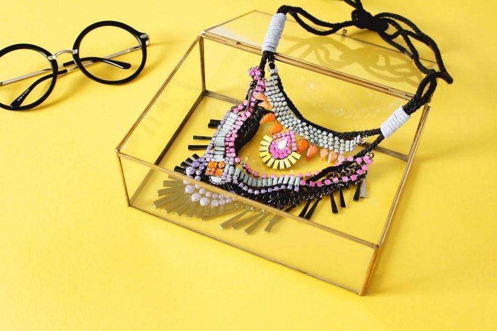 DIY Iris Apfel-inspired Statement Necklace | Brit + Co
