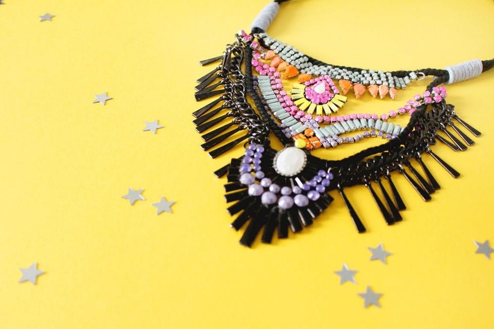 DIY Iris Apfel-inspired Statement Necklace