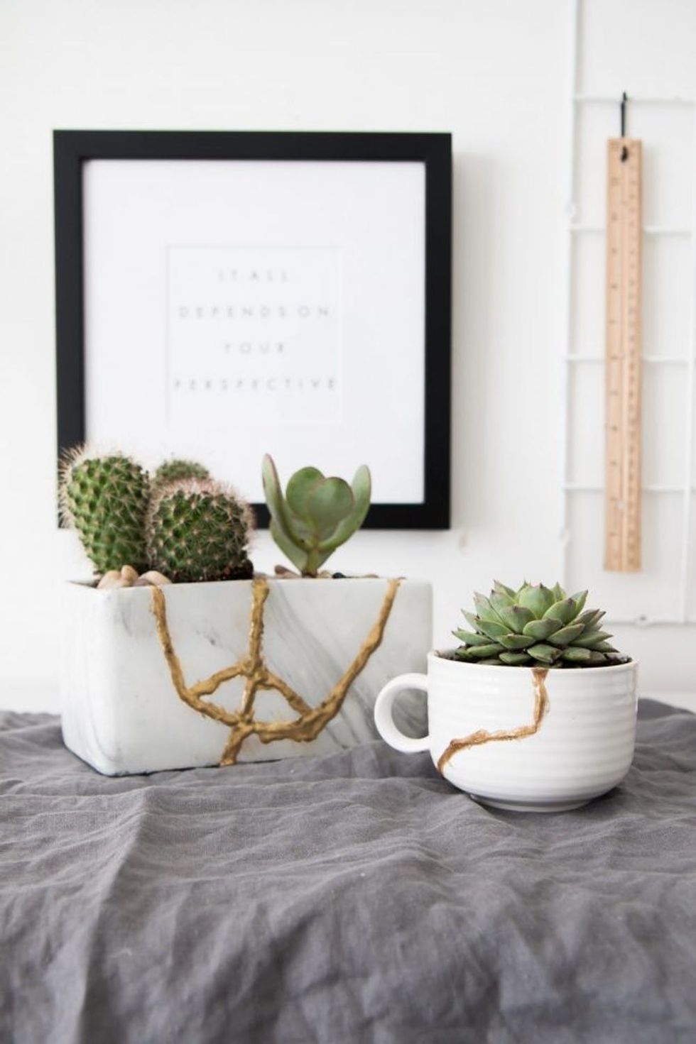 DIY Kintsugi Planters