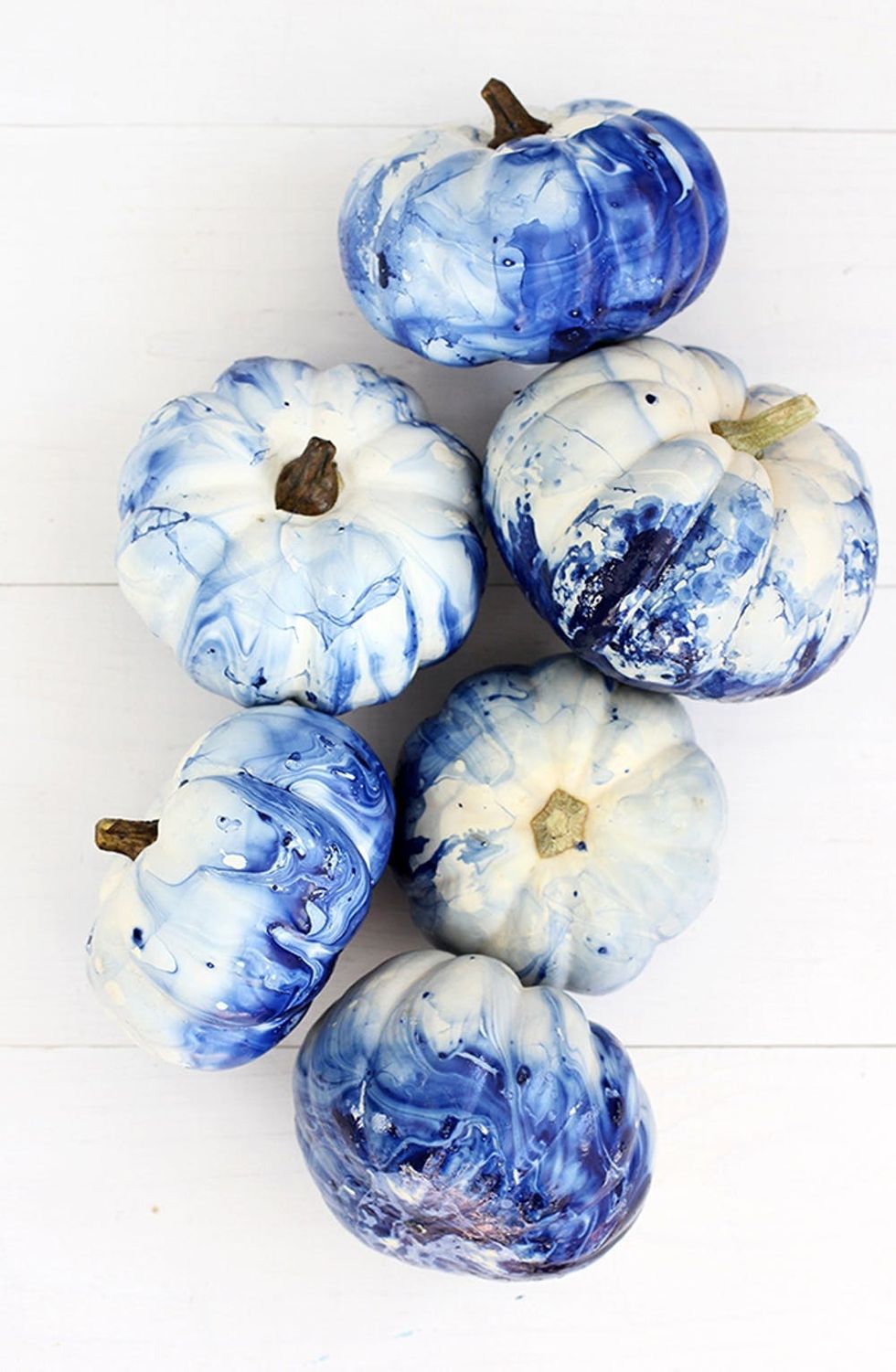 DIY Marbled Pumpkins