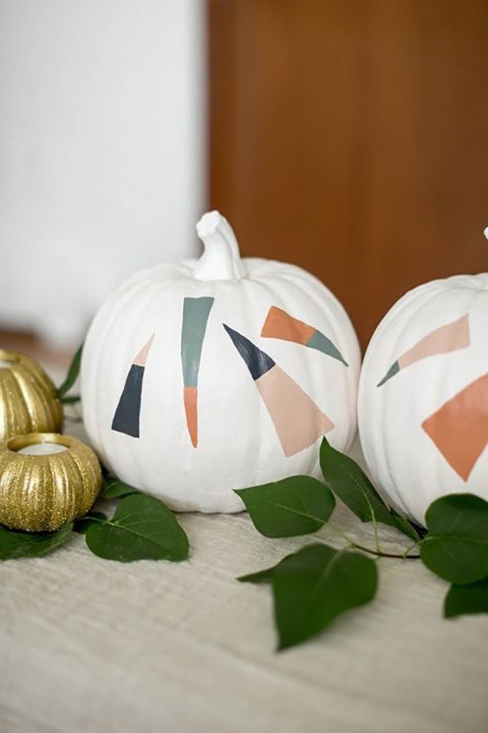 DIY Painted Dashes Pumpkins