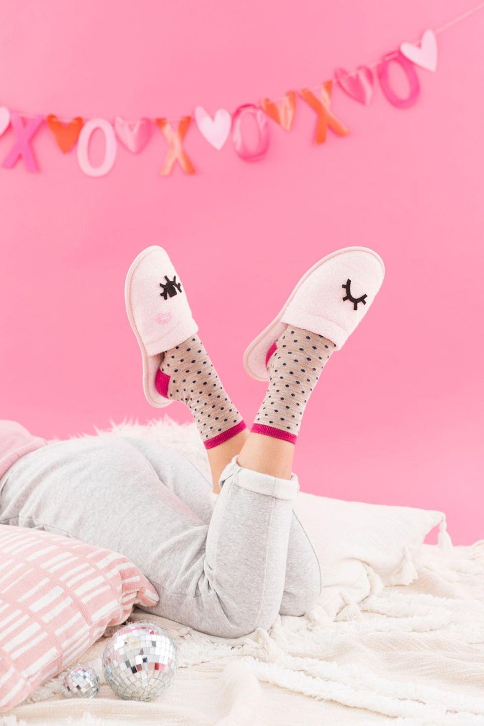 diy slippers for galentine's day