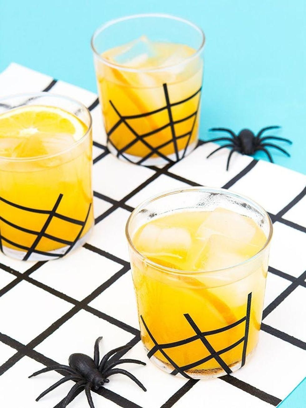 DIY Spider Web Cups