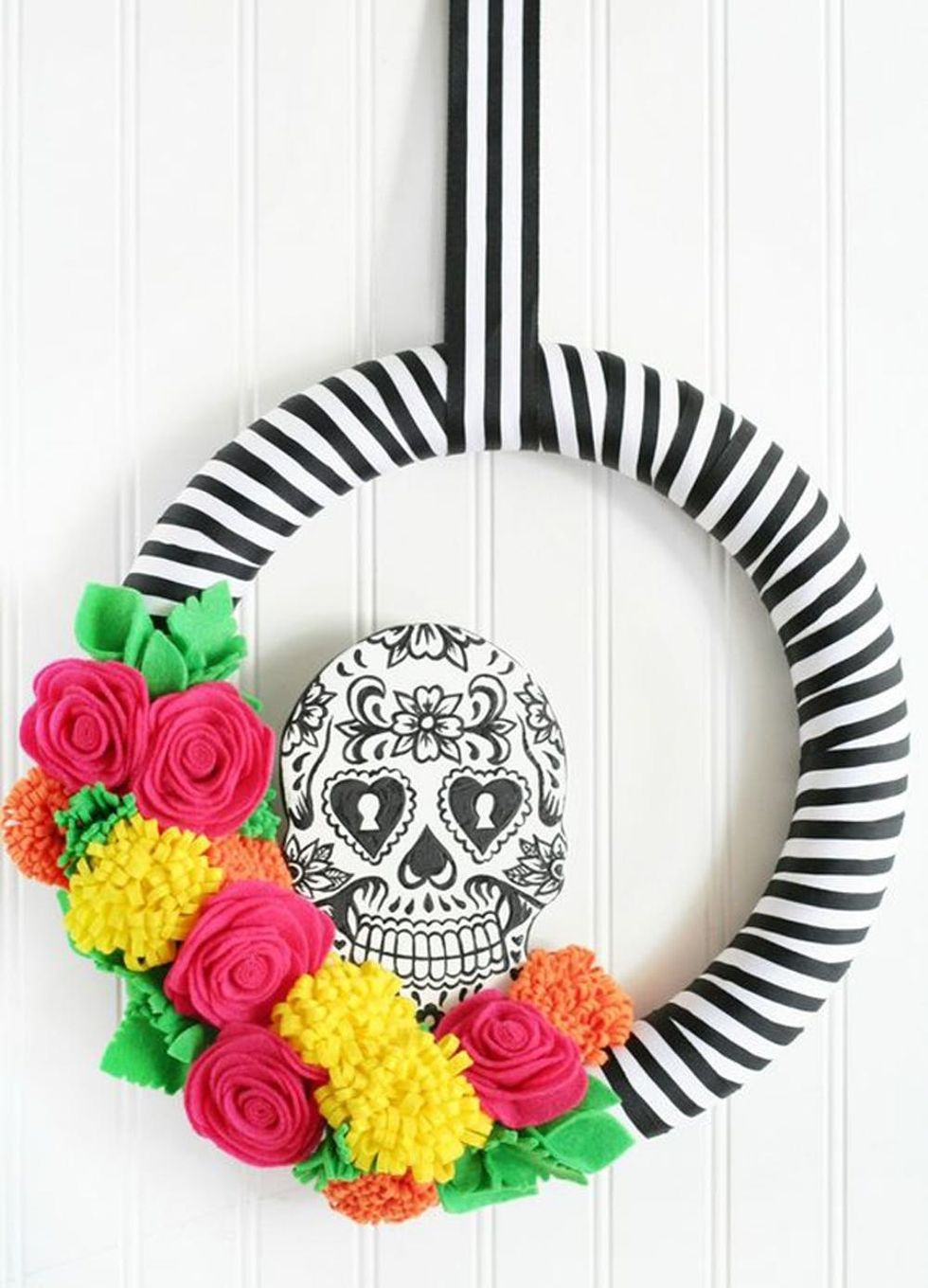 DIY Sugar Skull Wreath