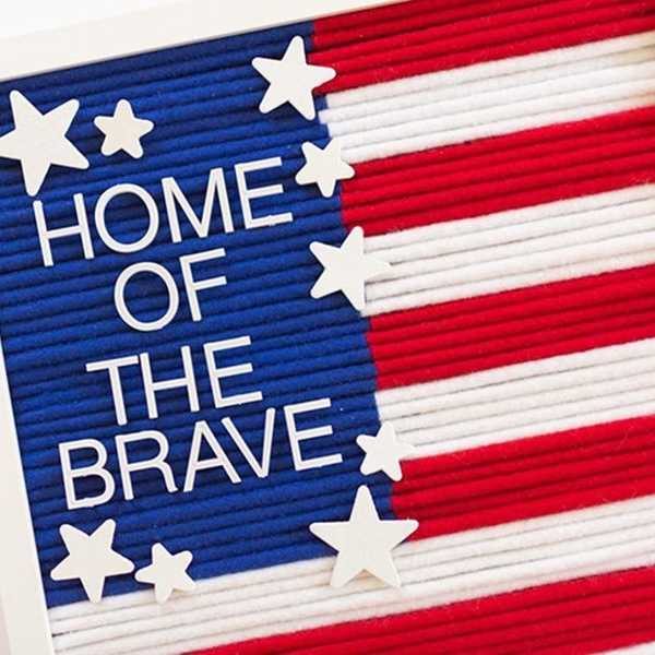 DIY U.S Flag Letterboard