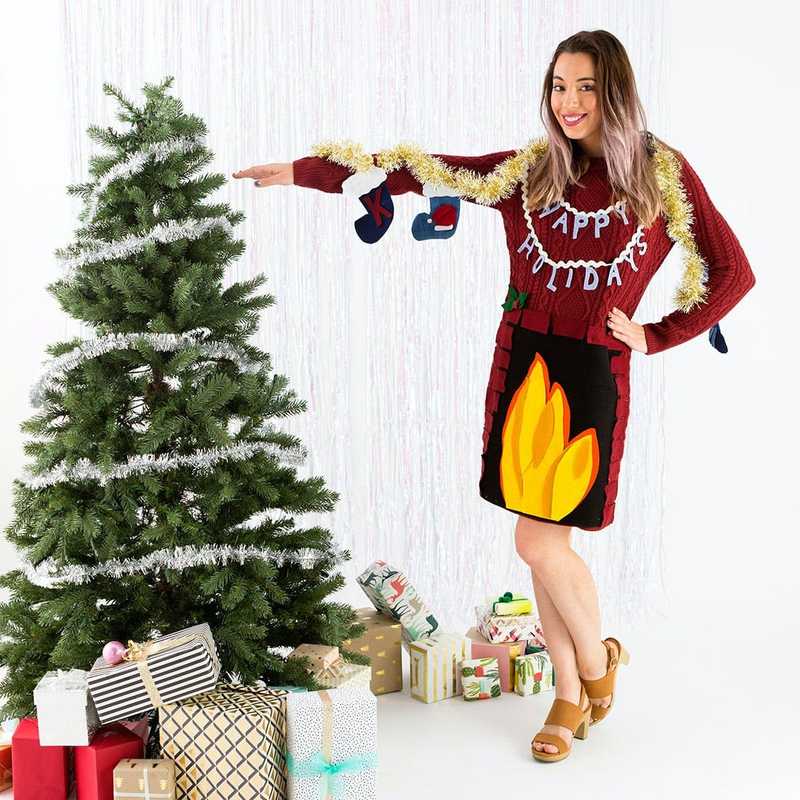 3 DIY Ugly Sweater Dresses
