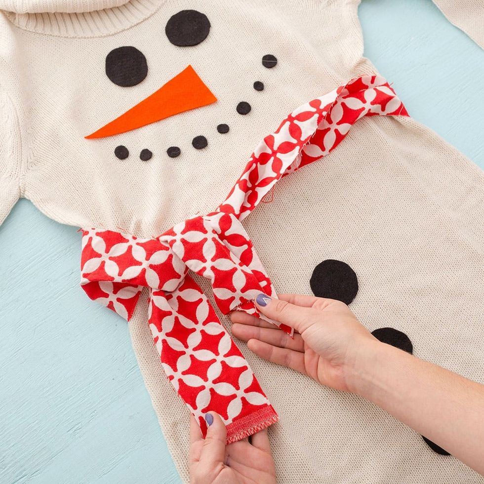 DIY Ugly Christmas Snowman Sweater Dress