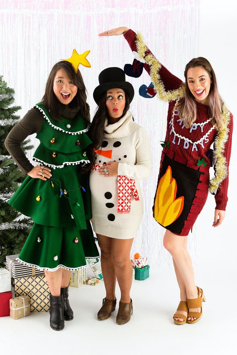DIY Ugly Christmas Sweater Dresses