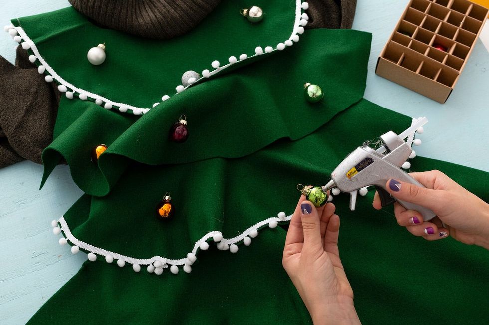 DIY Ugly Christmas Tree Sweater Dress