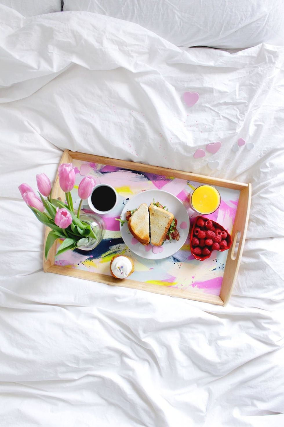 DIY Valentines Day Breakfast In Bed Tray